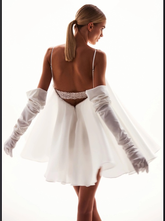 Its Milla Accessories - Elegant White Satin Gloves from the White Babydoll dress by Milla